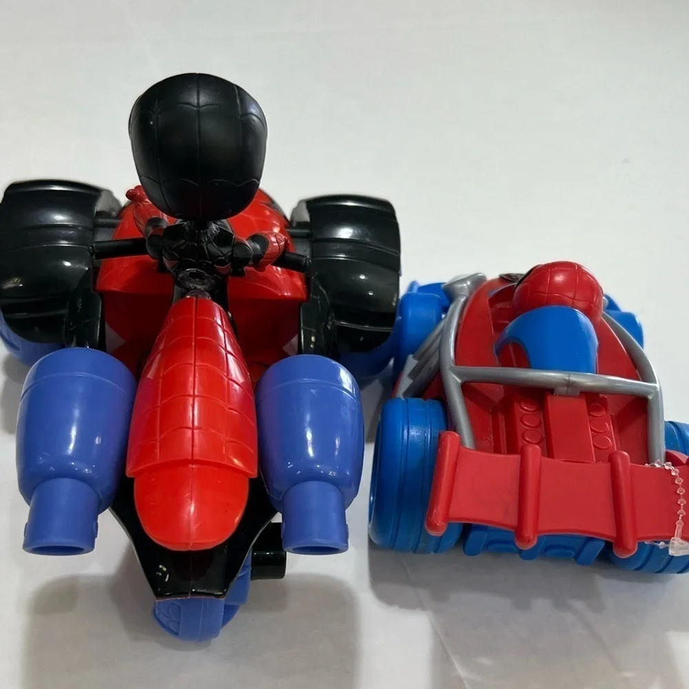 Spiderman Red and Blue Action Vehicle Set